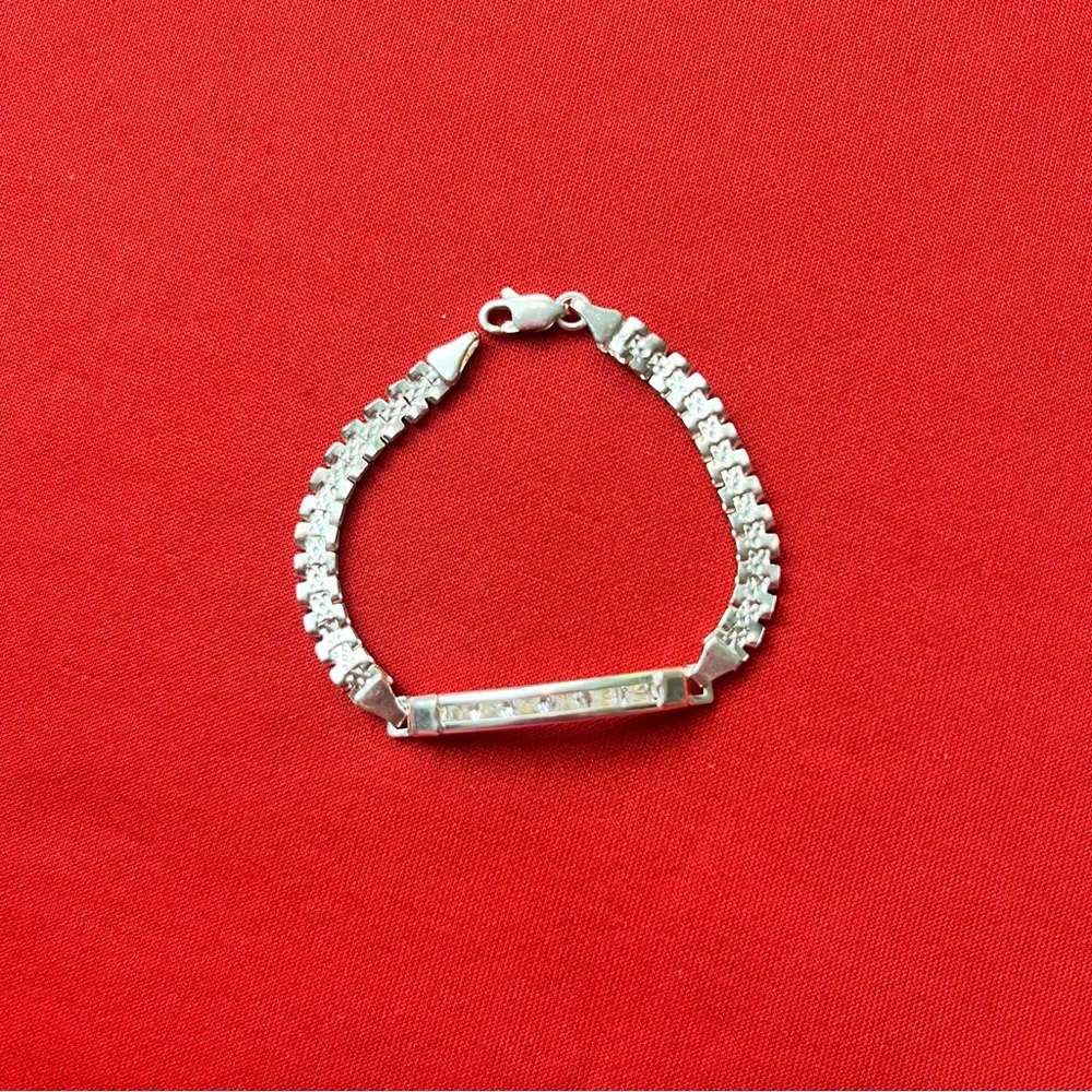 925 fine silver girl‎ bracelet with zircon stones - Picture 13 of 14